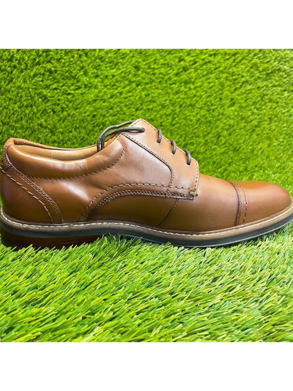 Nunn Bush Westfield Mens Size 8.5 Brown Classic Cap Toe Oxford Dress Shoes